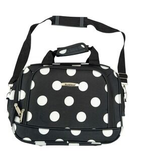 Rockland Carry-On Flight Black & White Polka Dot Travel Tote Bag Style F-102